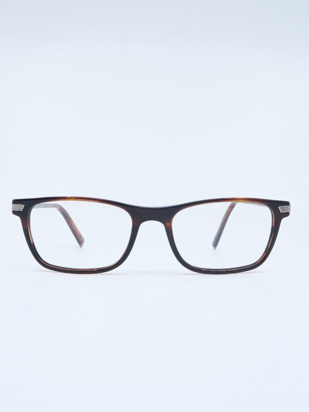 John Varvatos V412 54mm Brown & Gunmetal Temples New Rectangle Men's Eyeglasses.